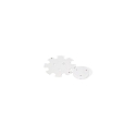 Loftsroset til SHIEK / BOX / DOCUS (...) 3-fold, rund, uden sk�rm, overflademonteret version, signal hvid
