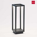 Zafferano battery table lamp HOME dimmable, with Qi charging function IP54, dark grey dimmable