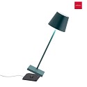 Zafferano battery table lamp POLDINA PRO dimmable IP65, dark green, powder coated dimmable