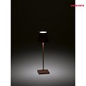 Zafferano battery table lamp POLDINA PRO dimmable IP65, powder coated, rust dimmable