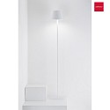 Zafferano battery floor lamp POLDINA L dimmable, adjustable IP54, powder coated, white dimmable