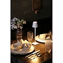 Zafferano Batteri bordlampe POLDINA MICRO IP65, hvid d�mpbar