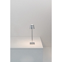 Zafferano Batteri bordlampe POLDINA MICRO IP65, chrom, blank d�mpbar
