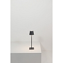 Zafferano Batteri bordlampe POLDINA MICRO IP65, sort d�mpbar