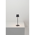 Zafferano Batteri bordlampe POLDINA MICRO IP65, sort d�mpbar