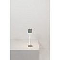 Zafferano Batteri bordlampe POLDINA MICRO IP65, salviegr�n d�mpbar