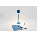 Zafferano Batteri bordlampe POLDINA MICRO IP65, bl� d�mpbar