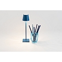 Zafferano Batteri bordlampe POLDINA MICRO IP65, bl� d�mpbar