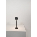 Zafferano Batteri bordlampe POLDINA MICRO IP65, m�rkegr� d�mpbar