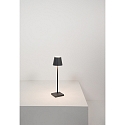 Zafferano Batteri bordlampe POLDINA MICRO IP65, m�rkegr� d�mpbar