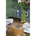 Zafferano Batteri bordlampe POLDINA MICRO IP65, m�rkegr� d�mpbar