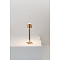 Zafferano Batteri bordlampe POLDINA MICRO IP65, blank, guld d�mpbar