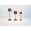 Zafferano Batteri bordlampe POLDINA MICRO IP65, corten d�mpbar