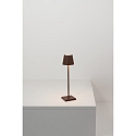 Zafferano Batteri bordlampe POLDINA MICRO IP65, corten d�mpbar