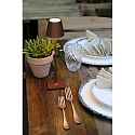 Zafferano Batteri bordlampe POLDINA MICRO IP65, corten d�mpbar