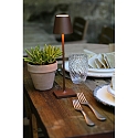Zafferano Batteri bordlampe POLDINA MICRO IP65, corten d�mpbar