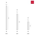 LED Luminaire PENCIL MODULO LUCE L, 146cm, IP65, with touch dimmer
