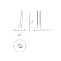 Zafferano Ladestation til LED Lampe PENCIL MODULO LUCE, IP20, Corten
