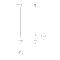 Zafferano Tilbeh�r til PENCIL MODULO LUCE Fastholdelsesclips 2, s�t med 2, Corten
