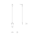 Zafferano Tilbeh�r til PENCIL MODULO LUCE Fastholdelsesclips 1, s�t med 2, Corten