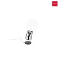 Zafferano LED Battery table lamp OLIMPIA TAVOLO PRO, IP54, H 26cm, with touch dimmer, chrome