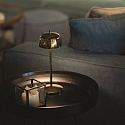 Zafferano Batteri bordlampe CIRCE IP65, guld d�mpbar