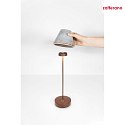 Zafferano battery table lamp SWAP  IP65, rust dimmable