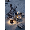 Zafferano Batteri bordlampe PUSH-UP TAVOLO PRO cylindrisk, justerbar, med diffuser IP54, rust, lakeret d�mpbar