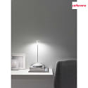 battery table lamp PINA TAVOLO PRO IP54, white, lacquered dimmable