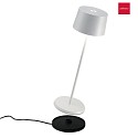battery table lamp OLIVIA TAVOLO PRO IP65, white, lacquered dimmable