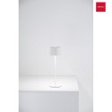 Zafferano battery table lamp OLIVIA TAVOLO PRO IP65, white, lacquered dimmable
