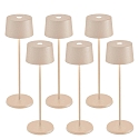 Batteri bordlampe OLIVIA TAVOLO PRO s�t med 6 IP65, sandy d�mpbar