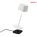 battery table lamp OFELIA TAVOLO PRO IP65, white, lacquered dimmable