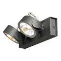 KALU LED 2 Væg- og Loftlampe, 60°, sort