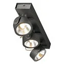 KALU LED 3 Væg- og Loftlampe, 60°, sort