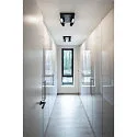 SLV KALU LED 4 Væg- og Loftlampe, firkantet, 60°, sort