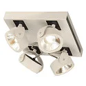 KALU LED 4 Væg- og Loftlampe, firkantet, 60°, hvid/sort