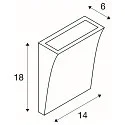 SLV DELWA WIDE LED Udendørs-/Væglampe, 3000K, 100°, IP44, hvid
