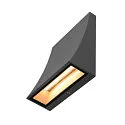 SLV DELWA WIDE LED Udendørs-/Væglampe, 3000K, 100°, IP44, antracit