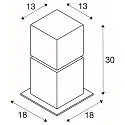 SLV SQUARE POLE 30 Udendørs Standerlampe, rustfrit stål 304, max. 20W