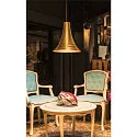 SLV Premium LED Pendant luminaire BATO 35 PD, Ø 35cm, 21W 2500K 1300lm 100°, TRIAC dimmable, brushed brass