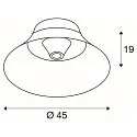 SLV Loftlampe BATO 45 CW, Ø 45cm, E27, sort
