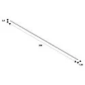 SLV GRAZIA 10 Plastikdæksel fladt design, 200cm, matteret
