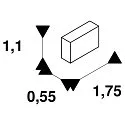 SLV GRAZIA 10 Endcaps for GRAZIA Surface profile flat, 2 items, flat design, white