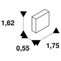 SLV GRAZIA 10 Endcaps for GRAZIA Surface profile standard, 2 items, flat design, black