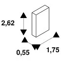 GRAZIA 10 Endcaps for GRAZIA Surface profile standard, 2 items, high design, alu
