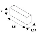 SLV GRAZIA 20 LED Overflade-Profil, Pendel Ophæng, 2 stk., 200cm