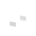 GRAZIA 20 Endekappe til GRAZIA Overflade Profil flad, 2 stk., fladt design, hvid