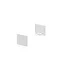 GRAZIA 20 Endekappe til GRAZIA Overflade Profil standard, 2 stk., fladt design, hvid