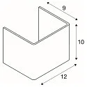 MANA Lampeskærm, bredde 12cm, træ grå/brun